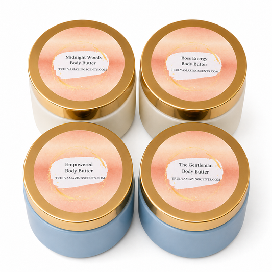 Masculine body butter sample 4 pack