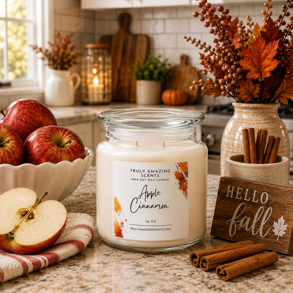 Apple Cinnamon 16 oz. Soy Candle