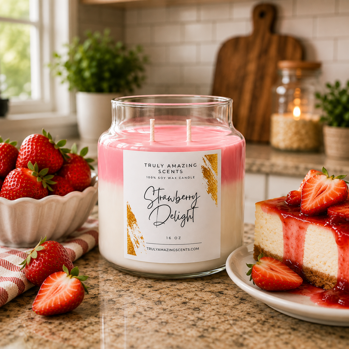 Strawberry Delight 16 oz. Soy Candle