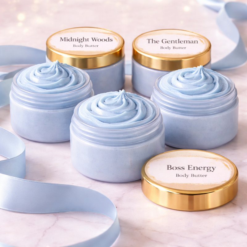 Masculine body butter sample 4 pack