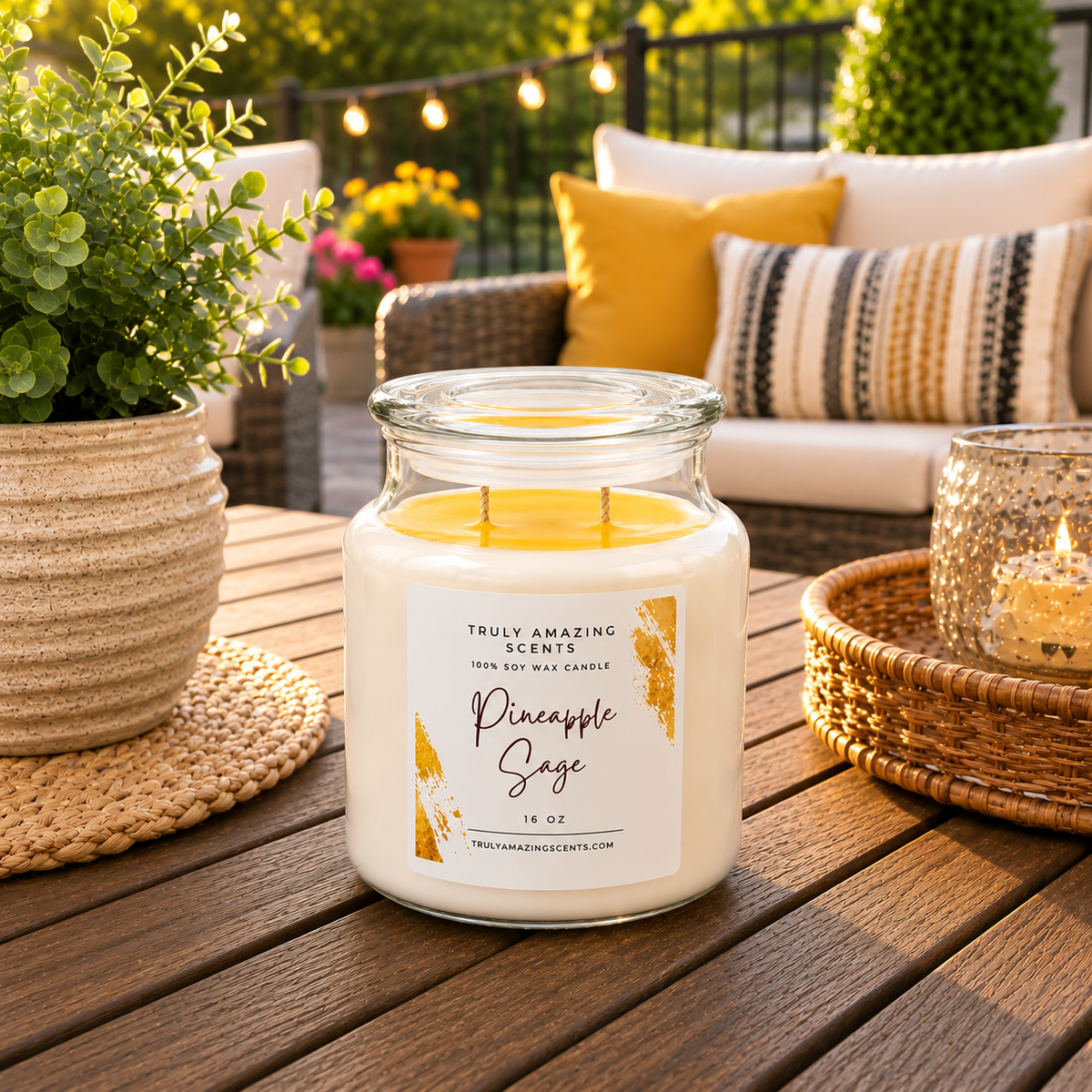 Pineapple Sage 16 oz. Soy Candle